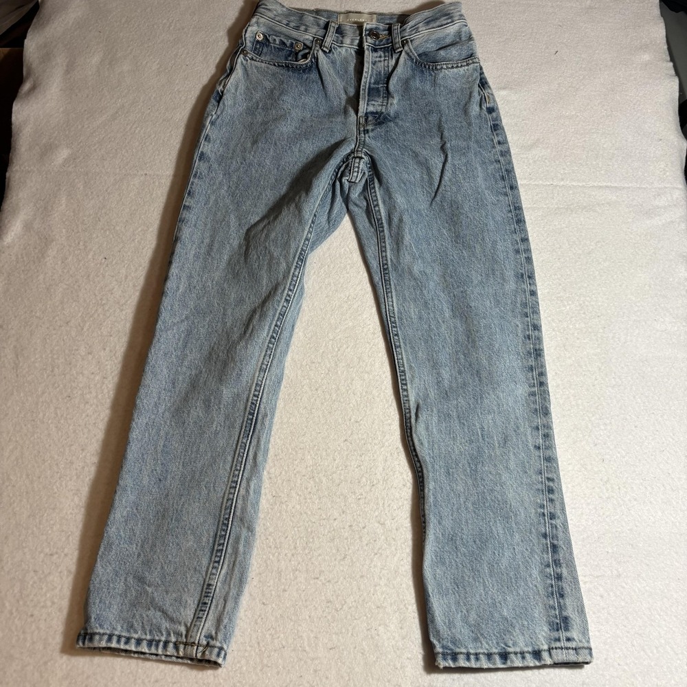 Everlane 90s Cheeky Jeans Womens 23 HR Crop‎ Straight Leg Denim Organic Cotton
